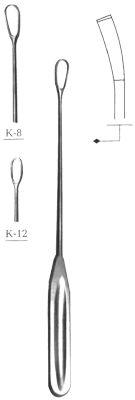 Кюретка для удаления остатков плодного яйца и плацентарной ткани тупая №6 (К-12)